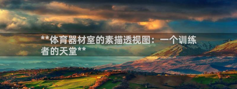 极悦平台使用注意事项：**体育器材室的素描透视图：一
