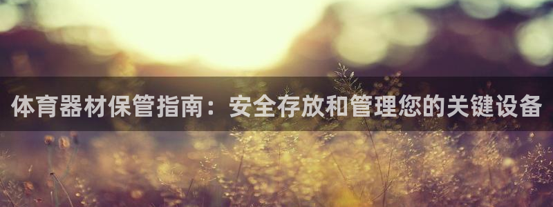 极悦娱乐官网APP下载：体育器材保管指南：安全存放和