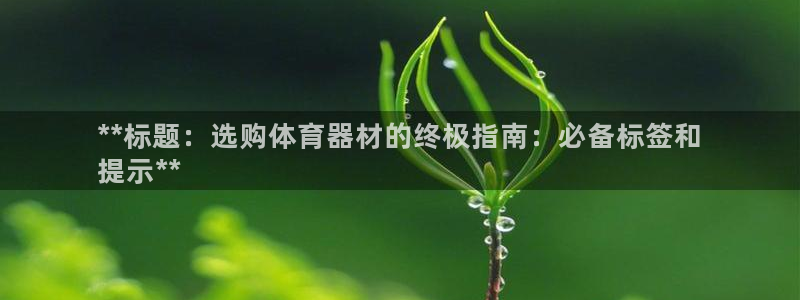 极悦平台官方网站：**标题：选购体育器材的终极指南：必备标签